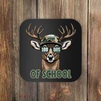 Bucked 100 Days Of School Deer Student 100th Day Coaster thumb 0