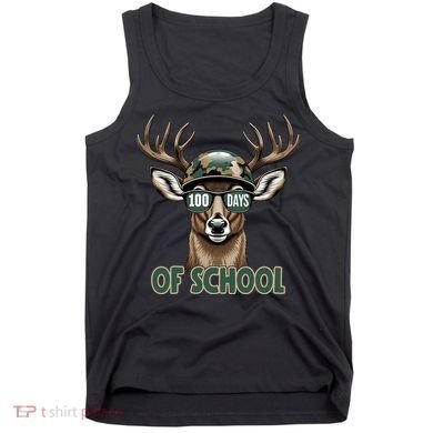 Bucked 100 Days Of School Deer Student 100th Day Tank Top