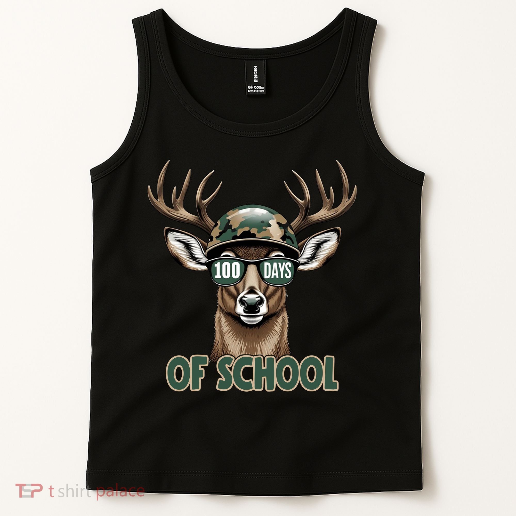 Bucked 100 Days Of School Deer Student 100th Day Tank Top