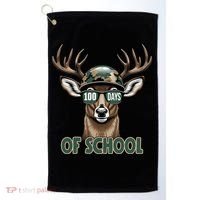 Bucked 100 Days Of School Deer Student 100th Day Golf Towel thumb 0