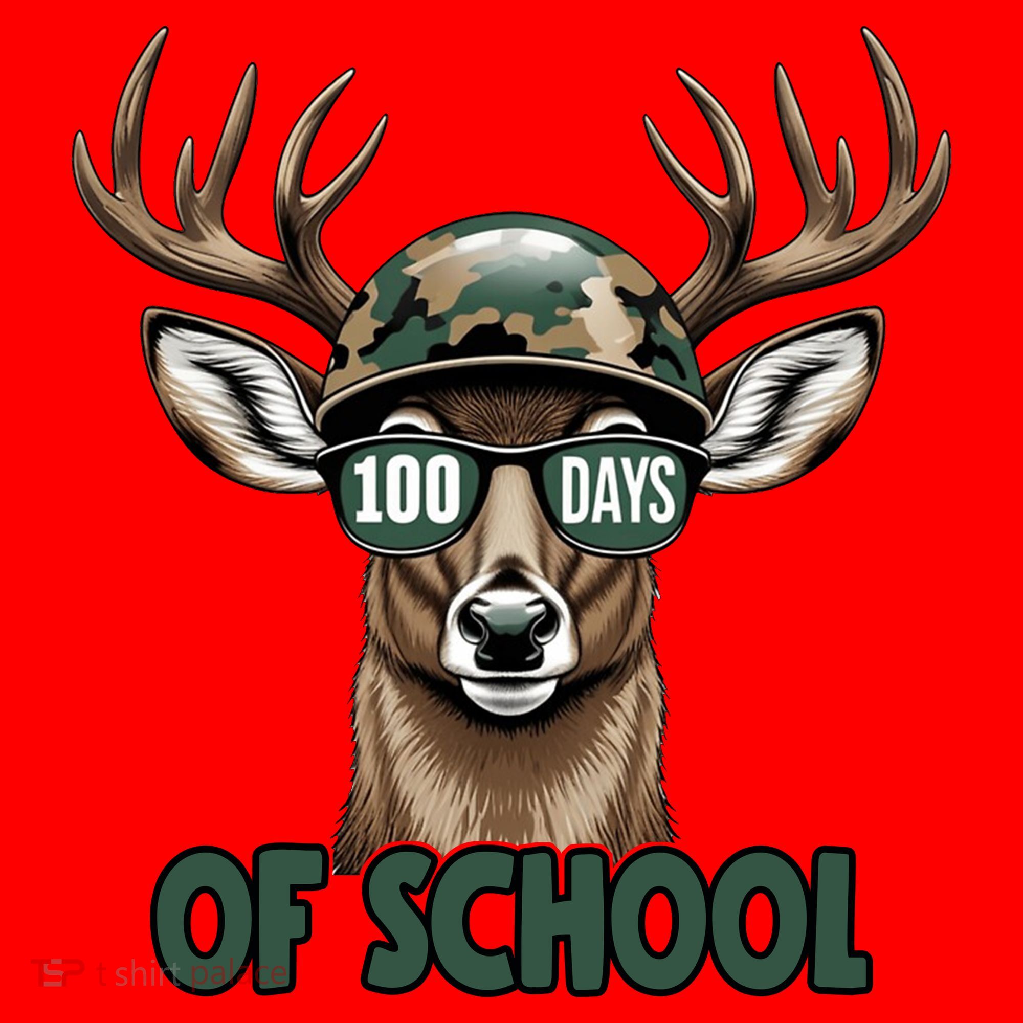 Bucked 100 Days Of School Deer Student 100th Day Santa Hat