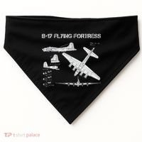 B 17 Flying Fortress Ww2 Heavy Bomber Aircraft Blueprint USA-Made Doggie Bandana thumb 0
