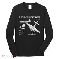 B 17 Flying Fortress Ww2 Heavy Bomber Aircraft Blueprint Long Sleeve Shirt thumb 0