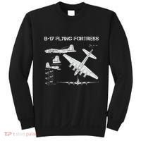 B 17 Flying Fortress Ww2 Heavy Bomber Aircraft Blueprint Sweatshirt thumb 0