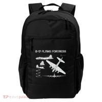 B 17 Flying Fortress Ww2 Heavy Bomber Aircraft Blueprint Backpack thumb 0