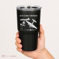 B 17 Flying Fortress Ww2 Heavy Bomber Aircraft Blueprint Tumbler thumb 2