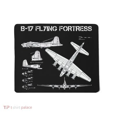 B 17 Flying Fortress Ww2 Heavy Bomber Aircraft Blueprint Mousepad