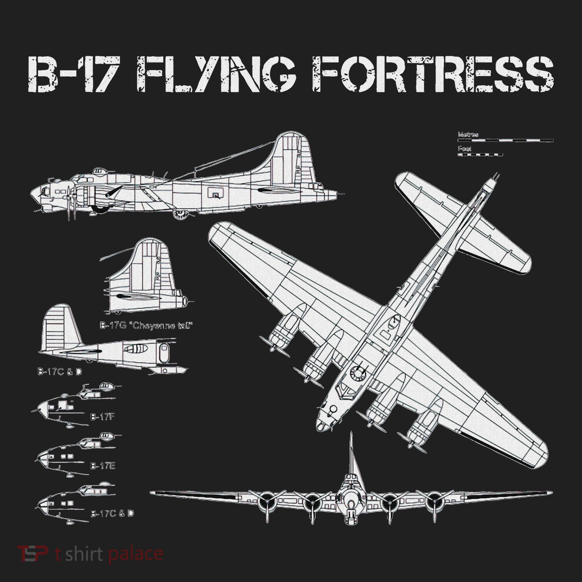 B 17 Flying Fortress Ww2 Heavy Bomber Aircraft Blueprint Hat