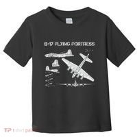 B 17 Flying Fortress Ww2 Heavy Bomber Aircraft Blueprint Toddler T-Shirt thumb 0