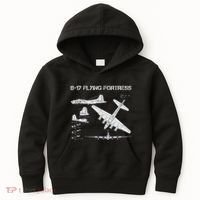 B 17 Flying Fortress Ww2 Heavy Bomber Aircraft Blueprint Kids Hoodie thumb 0