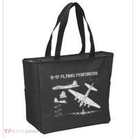 B 17 Flying Fortress Ww2 Heavy Bomber Aircraft Blueprint Tote Bag thumb 2