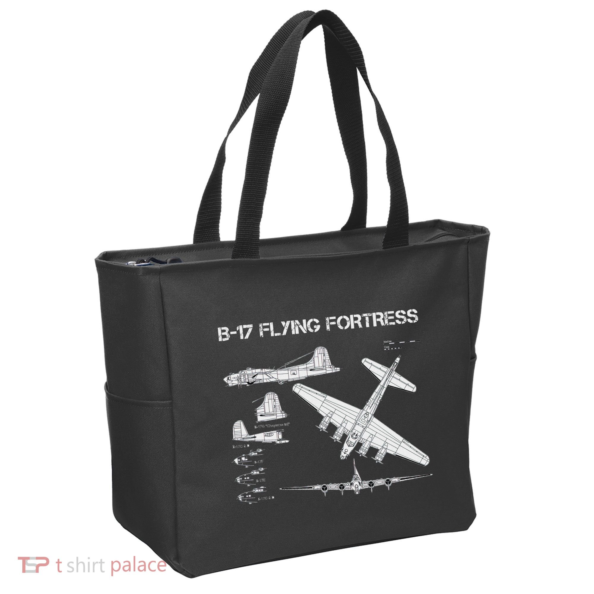 B 17 Flying Fortress Ww2 Heavy Bomber Aircraft Blueprint Tote Bag