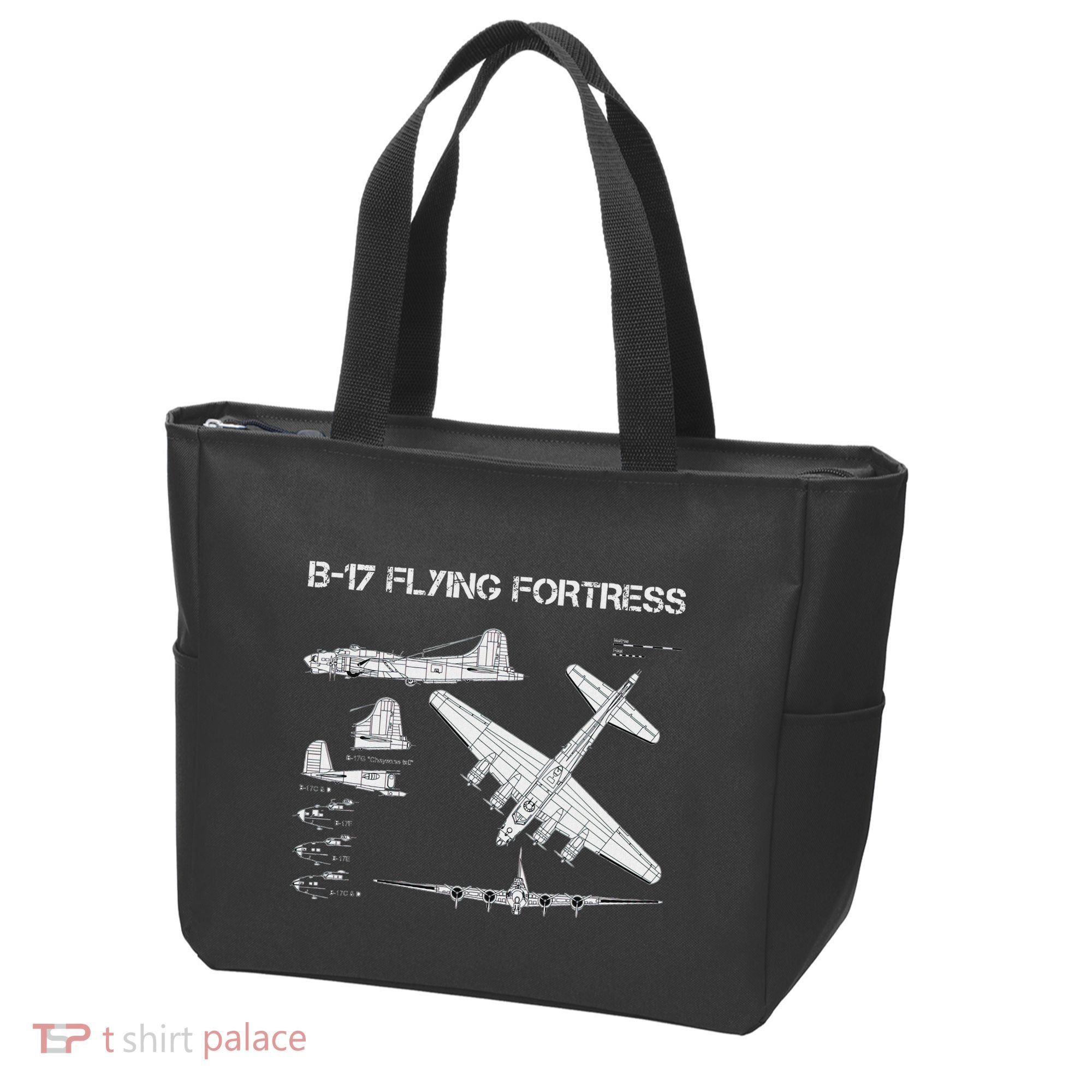 B 17 Flying Fortress Ww2 Heavy Bomber Aircraft Blueprint Tote Bag