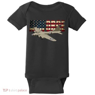 B 17 Flying Fortress B17 Bomber Baby Bodysuit