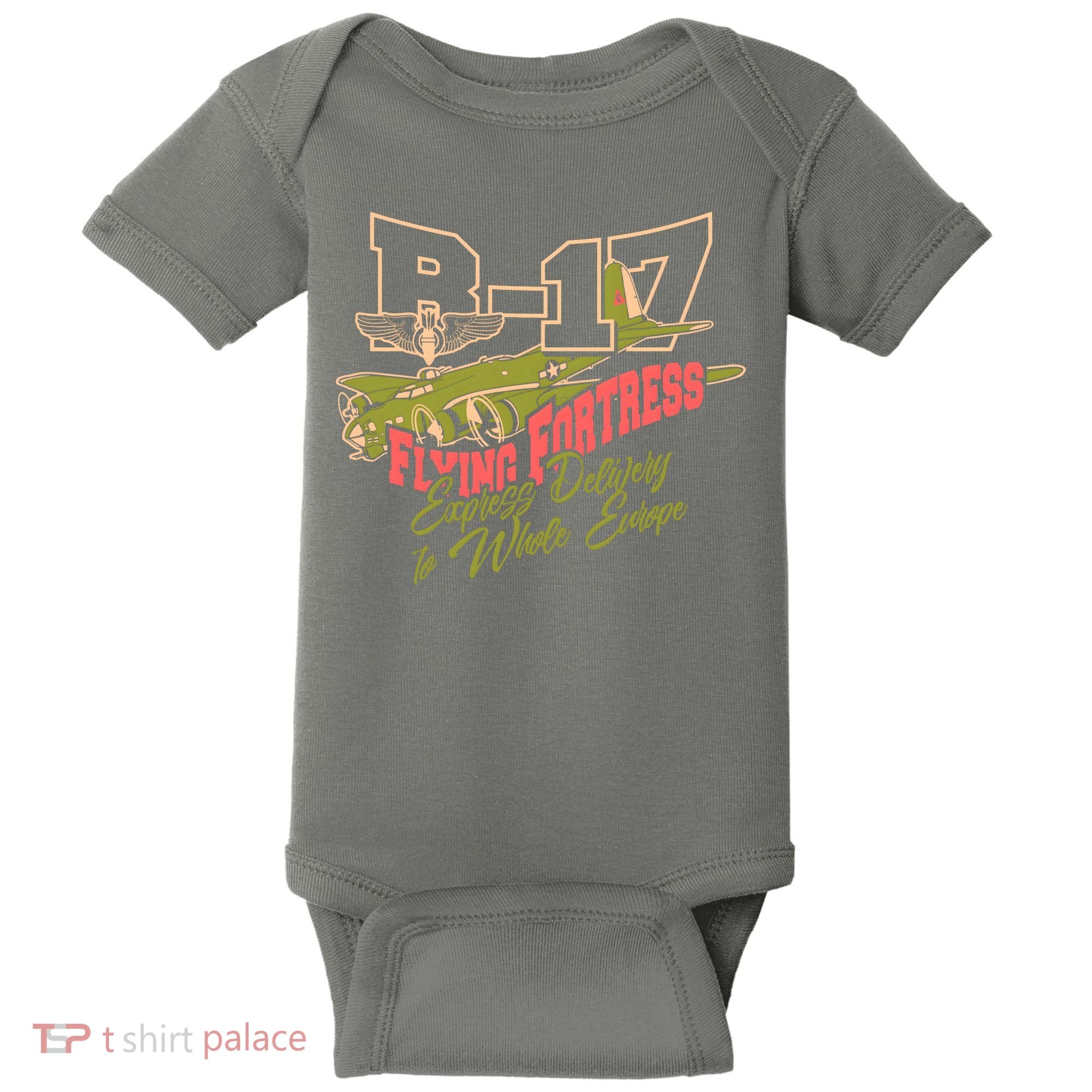B 17 Flying Fortress Baby Bodysuit