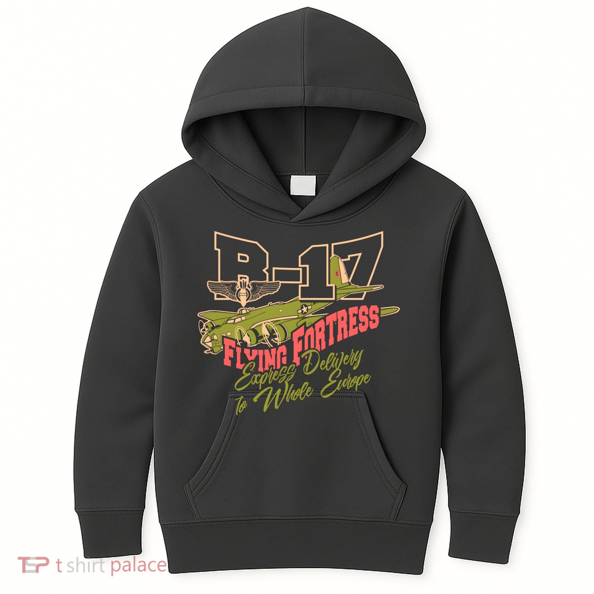 B 17 Flying Fortress Kids Hoodie