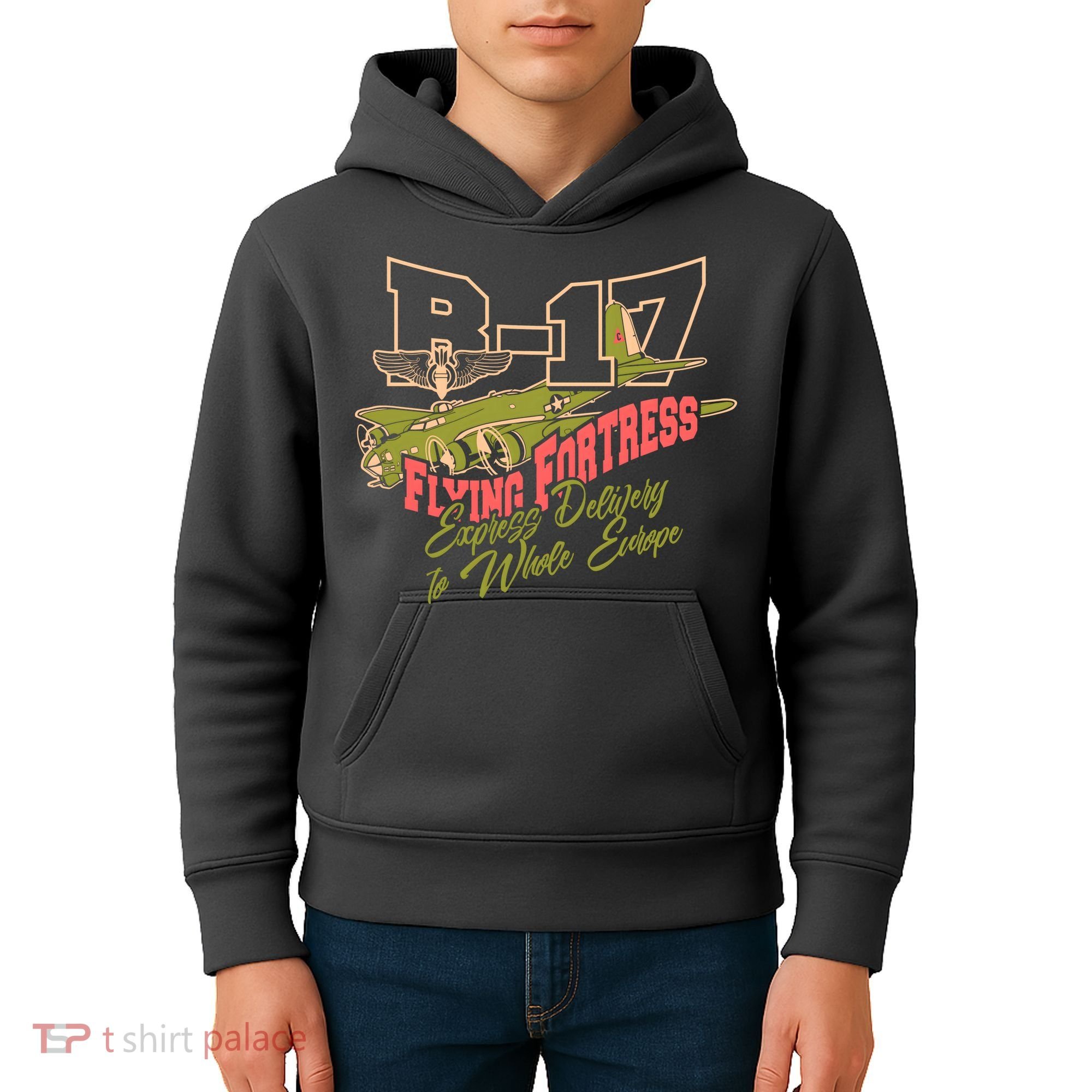 B 17 Flying Fortress Kids Hoodie