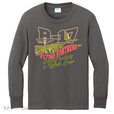 B 17 Flying Fortress Kids Long Sleeve Shirt