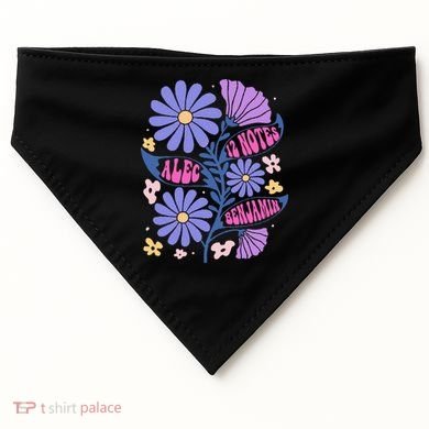 Benjamin 12 Notes Flower Art Alec USA-Made Doggie Bandana