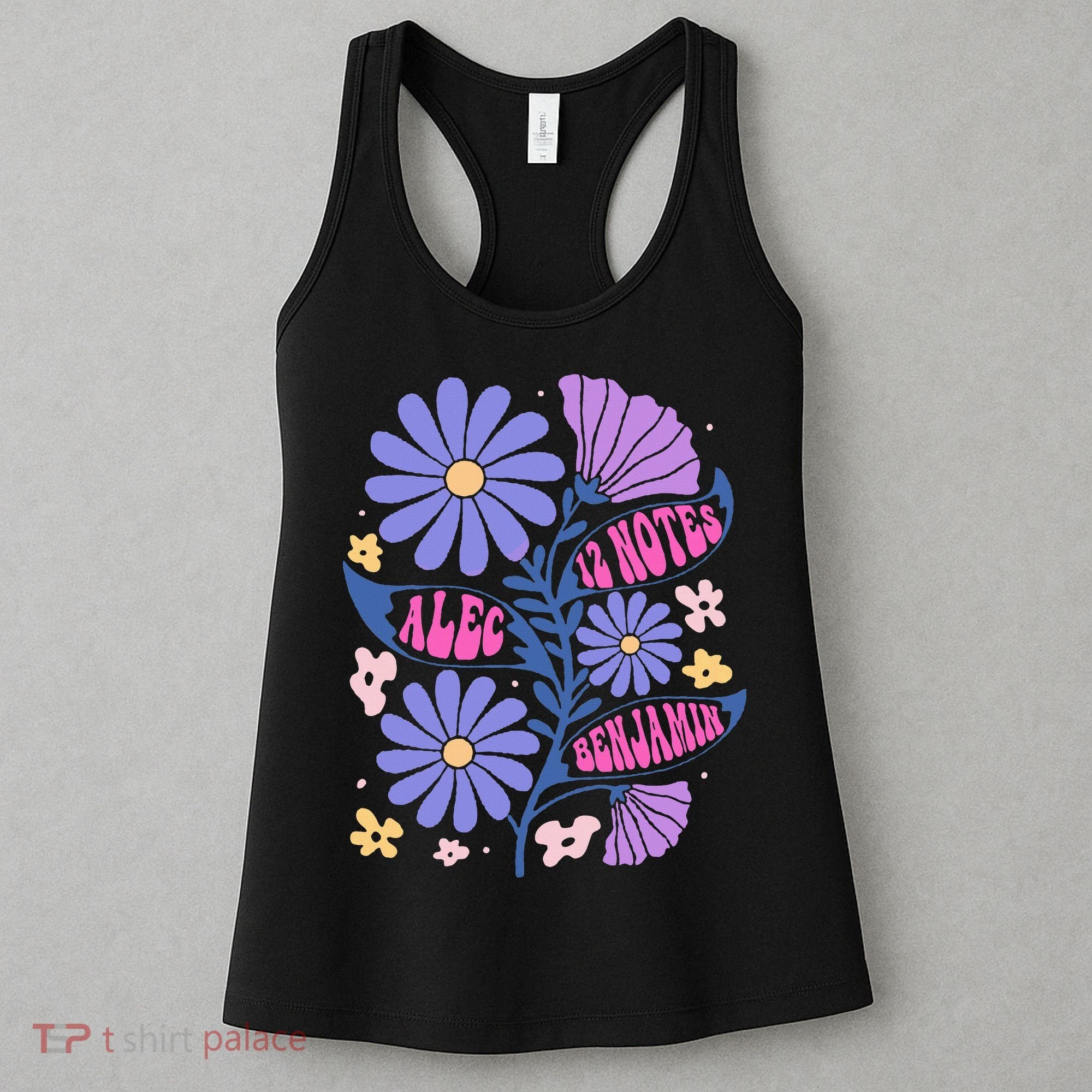 Benjamin 12 Notes Flower Art Alec Women's Tank Top