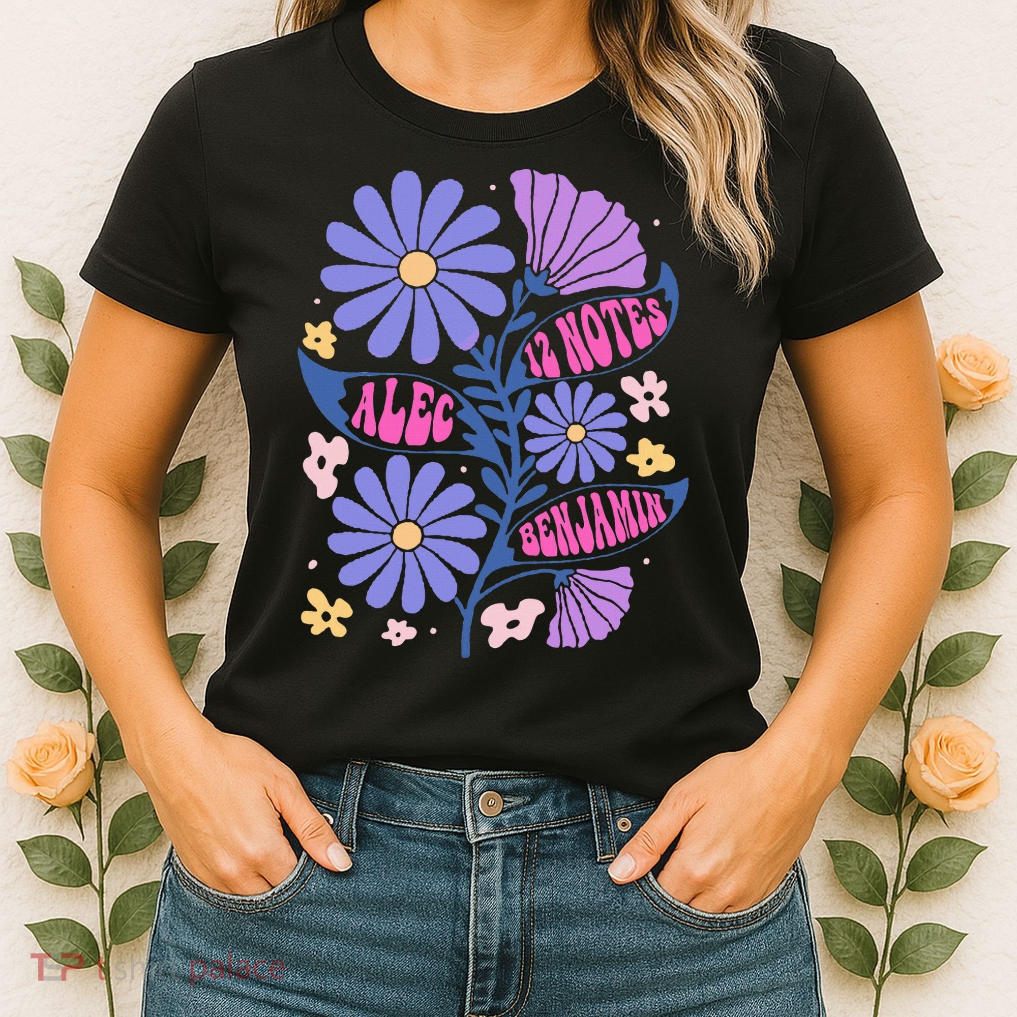 Benjamin 12 Notes Flower Art Alec Women's T-Shirt