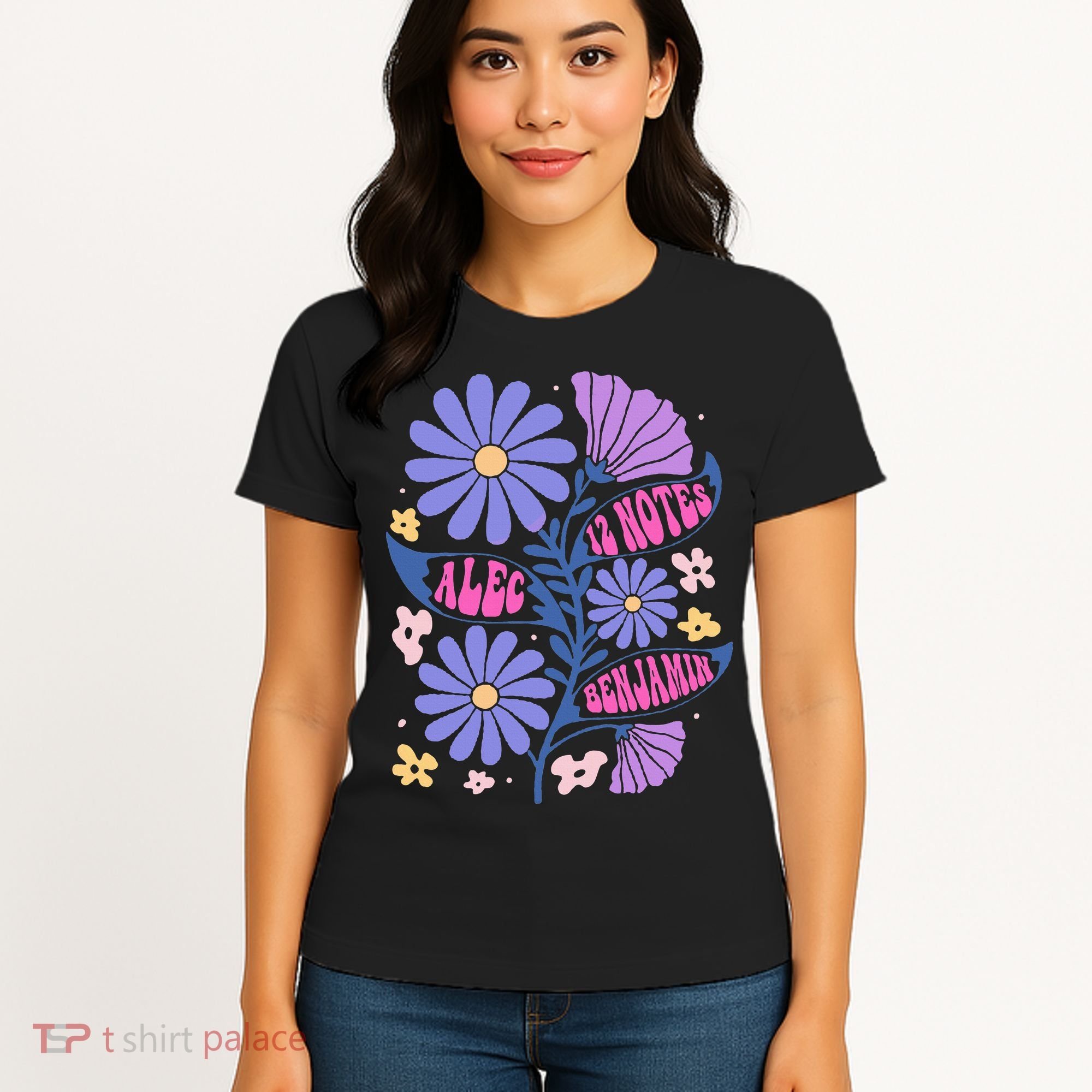 Benjamin 12 Notes Flower Art Alec Women's T-Shirt