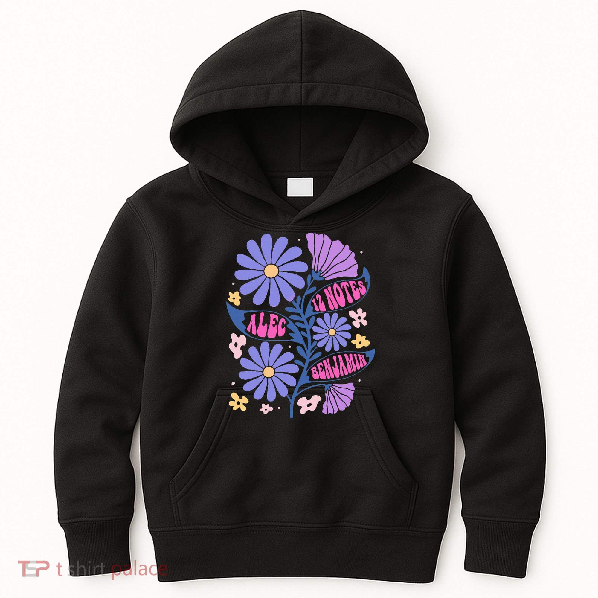 Benjamin 12 Notes Flower Art Alec Kids Hoodie