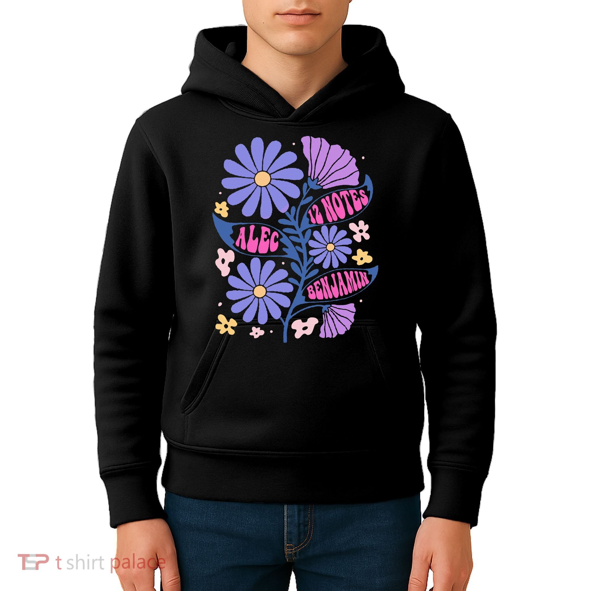Benjamin 12 Notes Flower Art Alec Kids Hoodie