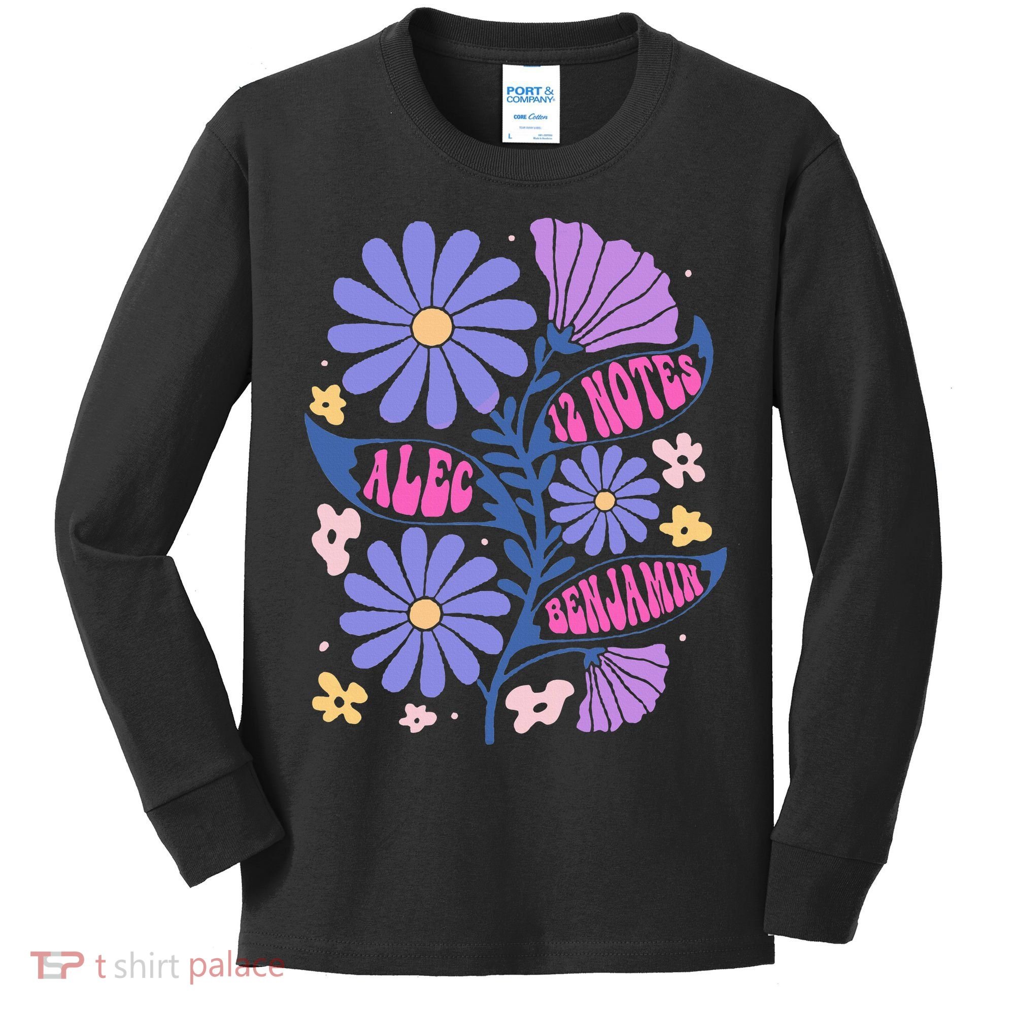 Benjamin 12 Notes Flower Art Alec Kids Long Sleeve Shirt