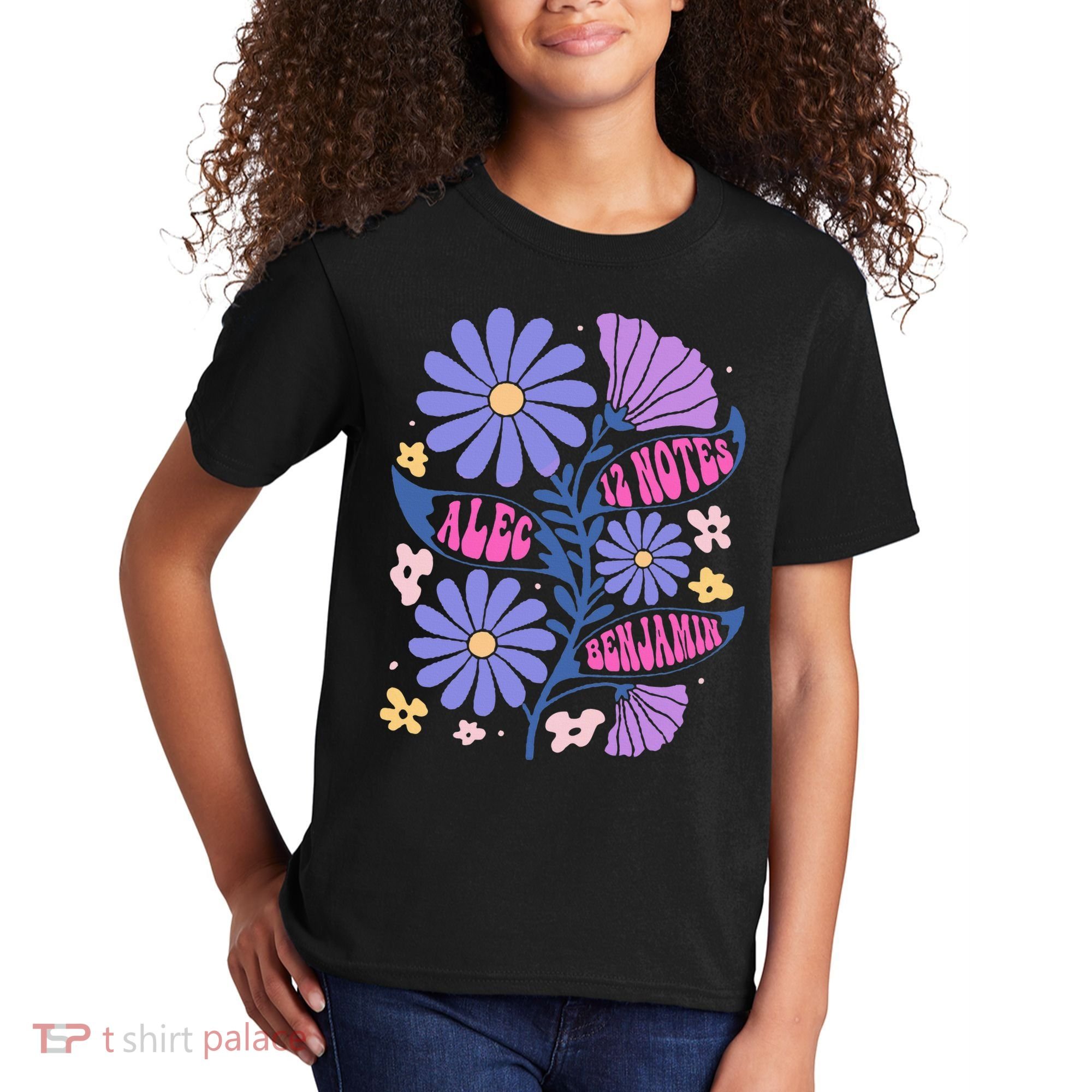 Benjamin 12 Notes Flower Art Alec Kids T-Shirt