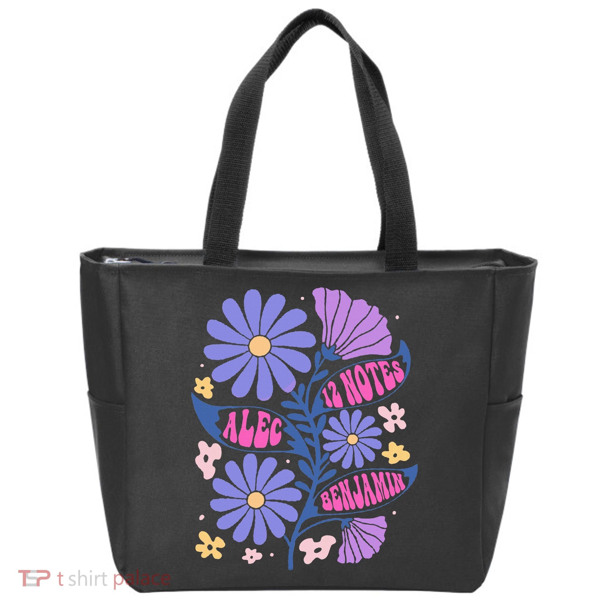 Benjamin 12 Notes Flower Art Alec Tote Bag