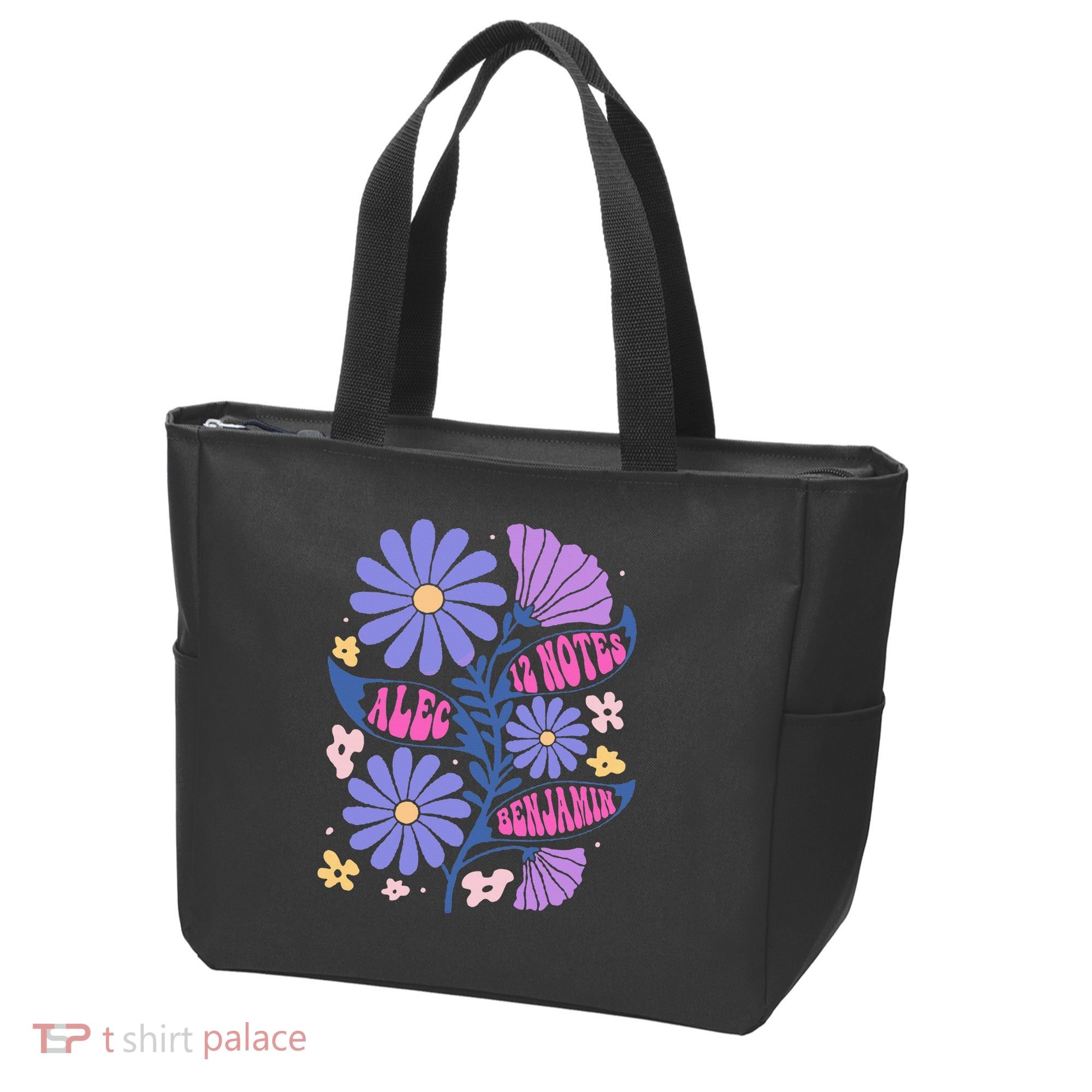Benjamin 12 Notes Flower Art Alec Tote Bag