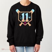 Baseball 11 Year Old Ice Cream Drip 11th Birthday Boy 11  Women's Sweatshirt thumb 0
