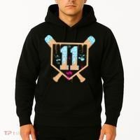 Baseball 11 Year Old Ice Cream Drip 11th Birthday Boy 11  Hoodie thumb 2