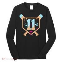 Baseball 11 Year Old Ice Cream Drip 11th Birthday Boy 11  Long Sleeve Shirt thumb 0