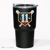 Baseball 11 Year Old Ice Cream Drip 11th Birthday Boy 11  Tumbler thumb 0