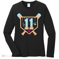 Baseball 11 Year Old Ice Cream Drip 11th Birthday Boy 11  Women's Long Sleeve Shirt thumb 0
