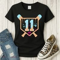 Baseball 11 Year Old Ice Cream Drip 11th Birthday Boy 11  Women's T-Shirt thumb 3