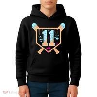 Baseball 11 Year Old Ice Cream Drip 11th Birthday Boy 11  Kids Hoodie thumb 4