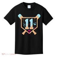 Baseball 11 Year Old Ice Cream Drip 11th Birthday Boy 11  Kids T-Shirt thumb 0