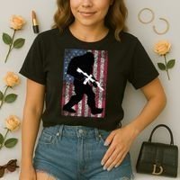 Bigfoot 2nd Amendment Right To Bear Arms Gift For Gun Owner Comfort Colors Boxy T-Shirt thumb 2