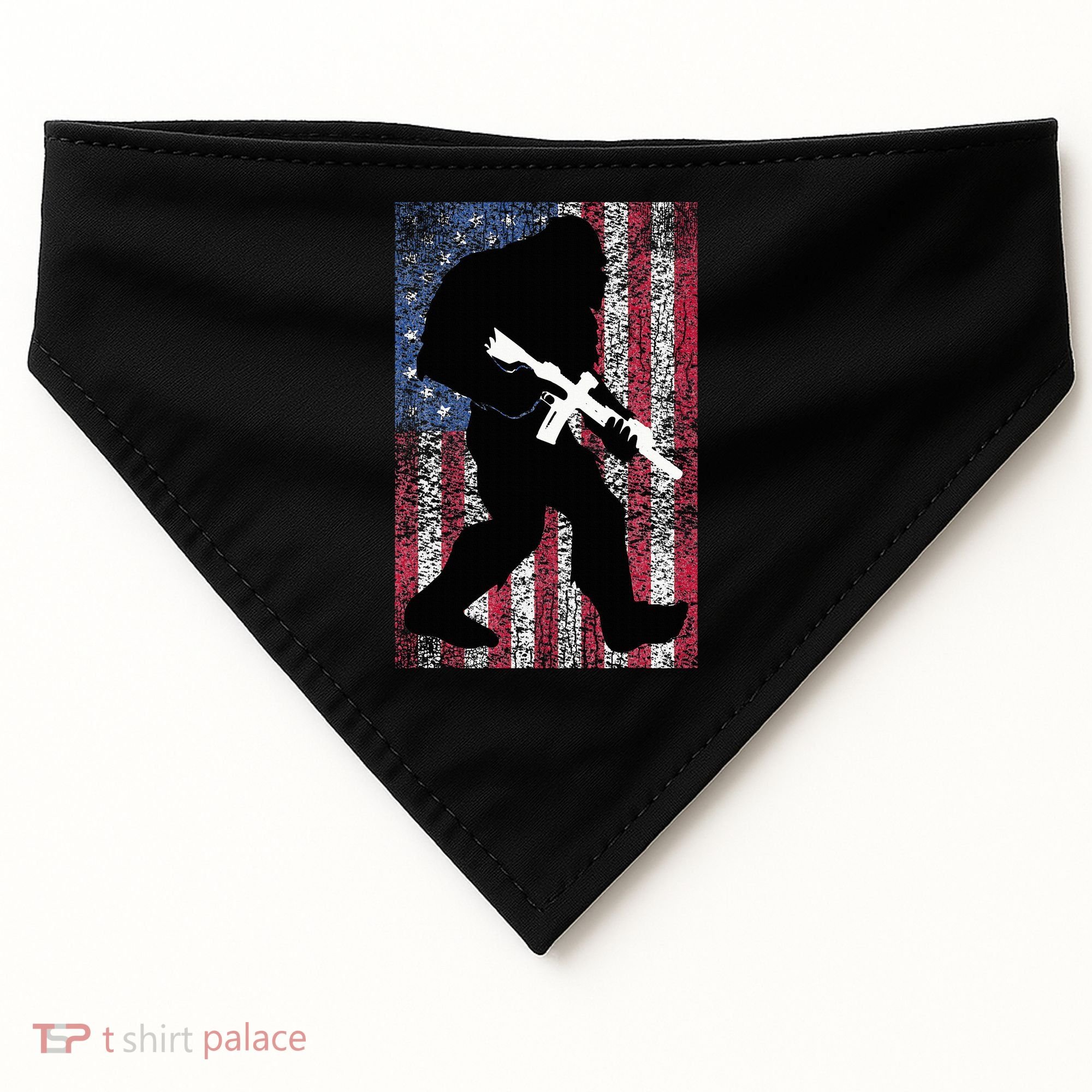 Bigfoot 2nd Amendment Right To Bear Arms Gift For Gun Owner USA-Made Doggie Bandana