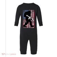 Bigfoot 2nd Amendment Right To Bear Arms Gift For Gun Owner Infant Fleece One Piece thumb 0