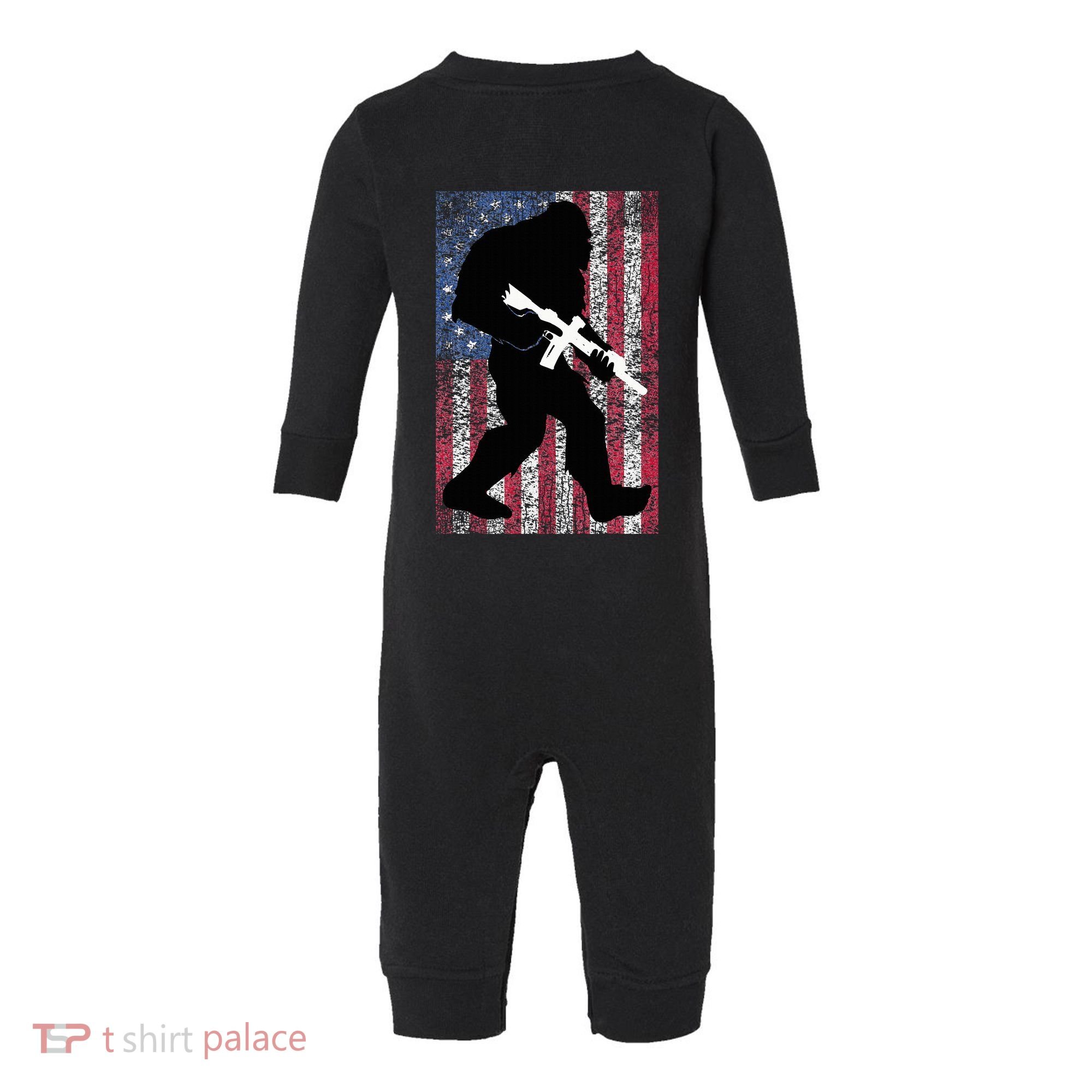 Bigfoot 2nd Amendment Right To Bear Arms Gift For Gun Owner Infant Fleece One Piece