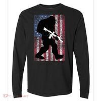 Bigfoot 2nd Amendment Right To Bear Arms Gift For Gun Owner Comfort Colors Heavyweight Long Sleeve T-Shirt thumb 0