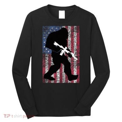 Bigfoot 2nd Amendment Right To Bear Arms Gift For Gun Owner Long Sleeve Shirt