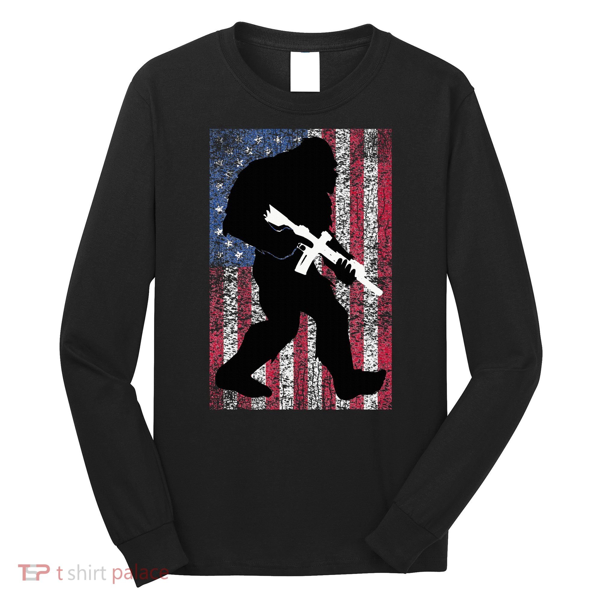 Bigfoot 2nd Amendment Right To Bear Arms Gift For Gun Owner Long Sleeve Shirt