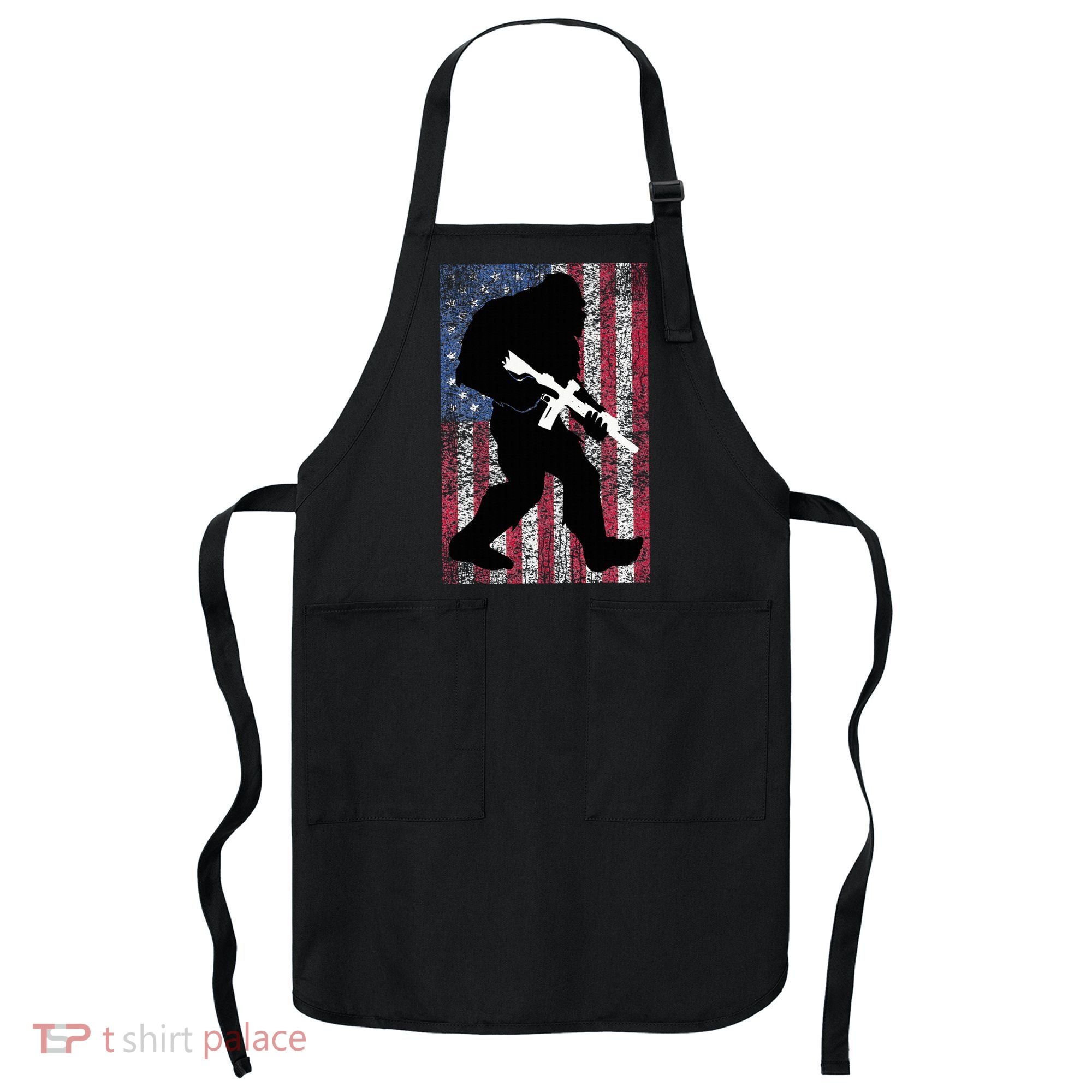 Bigfoot 2nd Amendment Right To Bear Arms Gift For Gun Owner Apron