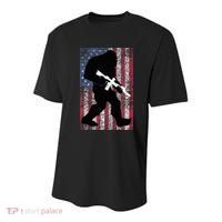 Bigfoot 2nd Amendment Right To Bear Arms Gift For Gun Owner Youth Performance Sprint T-Shirt thumb 0