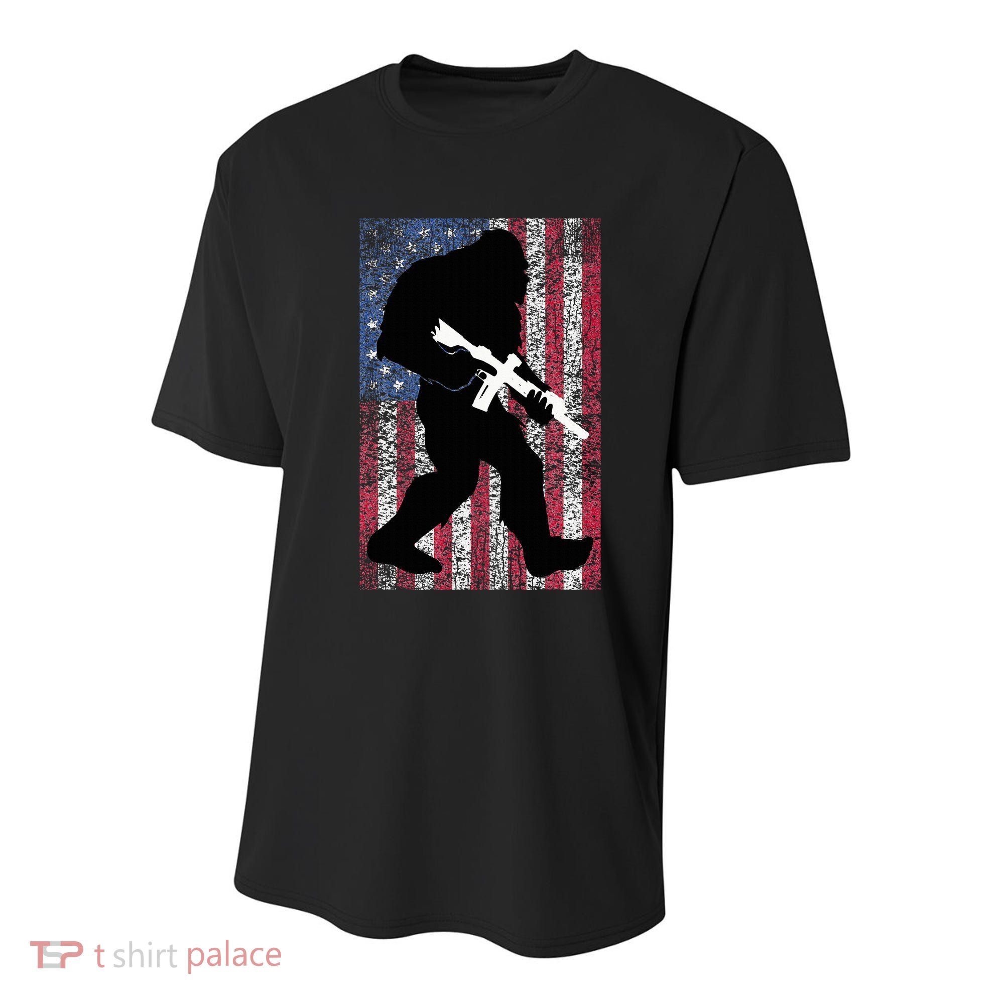 Bigfoot 2nd Amendment Right To Bear Arms Gift For Gun Owner Youth Performance Sprint T-Shirt
